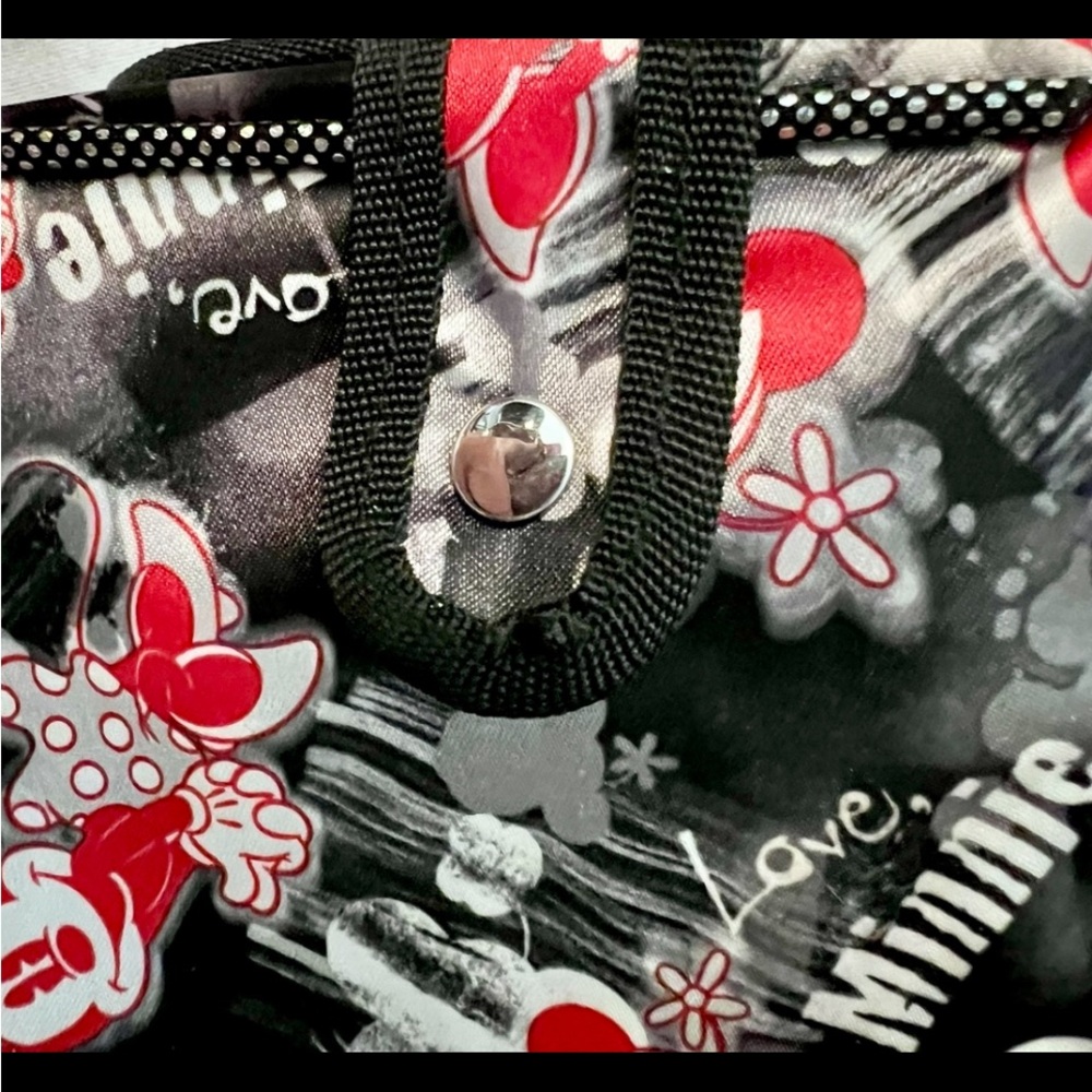 DISNEY Love Minnie Mouse Black Red Gray Arm Shoulder Hand Bag NWOT
Nylon - Picture 3 of 6